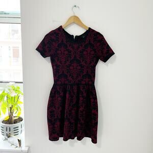 Romeo & Juliet Couture Red & Black Knit Mini Dress Size Small